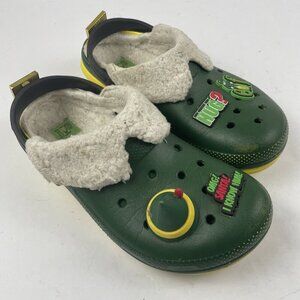 Crocs x Buddy the Elf Clog Sherpa Lined Green / Yellow Size J5